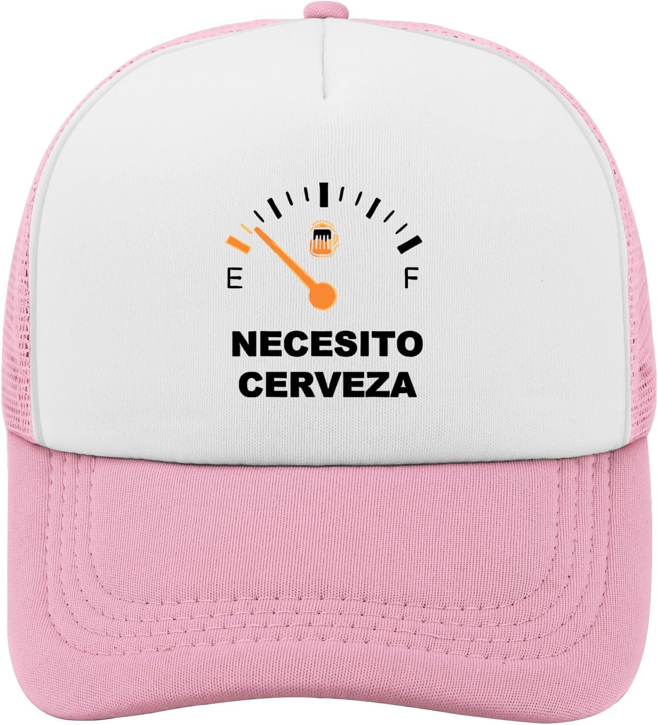 Necesito Cerveza Funny Beer Gauge Trucker Hat Adjustable Polyester Mesh Baseball Cap Gifts for Adults One Size