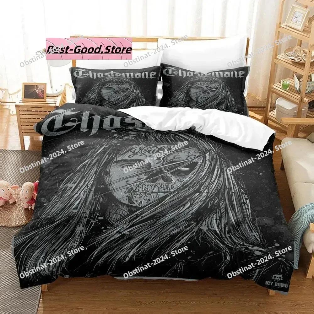 Ghostemane Beding Set Single Twin Ful Quen King-Sized Dimensionsd Dimensions Bed Linen Set Aldult Kid Bedrom Duvetcover Sets 3D Print Col Hip Hop