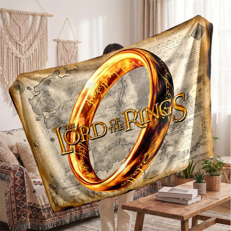 The Lord of the Rings Printed Flannel Blanket, Skin Friendly Warm Throw for Indoor Couch Bed Daily Use