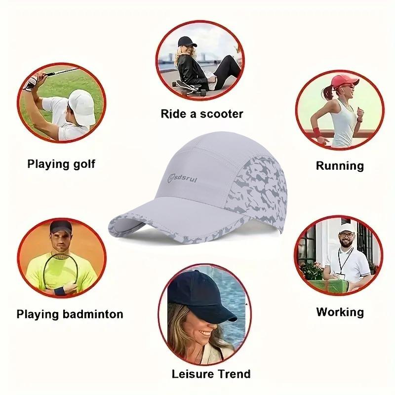 2pcs SDSRUI Quick-drying Baseball Cap Duck Tongue Cap Summer Arrow Pendant Necklace Set Men Women Fashion Leisure Couple Sun Hat