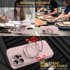 For iPhone 16 Pro Case Compatible with MagSafe Rotating Metal Kickstand PC + Silicone Phone Cover