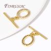 18K Gold Plated Brass OT Clasp Toggle Clasps Connector For DIY Bracelet Necklace Jewelry Making Findings Accessories