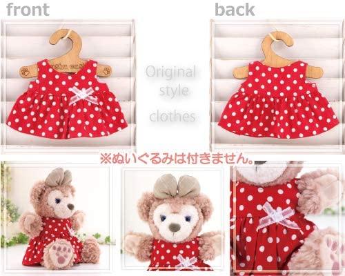 cushu cush Puppet-Sized Duffy and ShellieMay Plush Doll, Dress-Up Costume, Red Polka Dot Dress (Single Item) 291PT