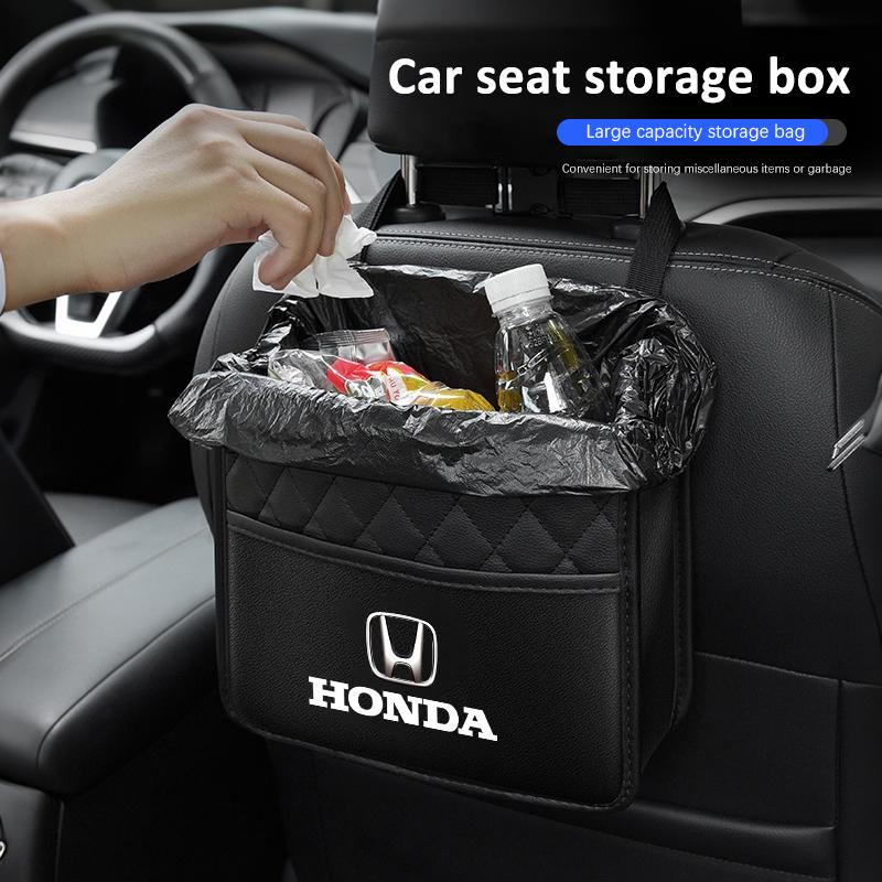 AAADJ1 Car Interior Organizer Storage Box Hanging Leather Bag For Honda Civic Accord Crosstour Spirior Odyssey Avancier UR-V Sienna