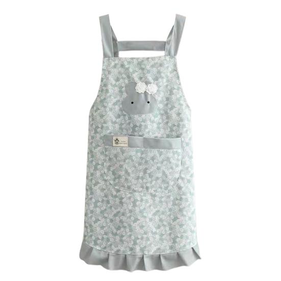 Zástěra na pečení s kapsou Bez rukávů Prodyšná Květinový potisk Nežmolkuje se Odolná proti skvrnám Kuchařská zástěra pro domácnost
