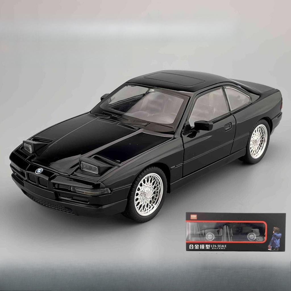 ENN 1:24 Csl850 Simulation Alloy Sports Car Model Sound and Light Pull Back Retro Car Model