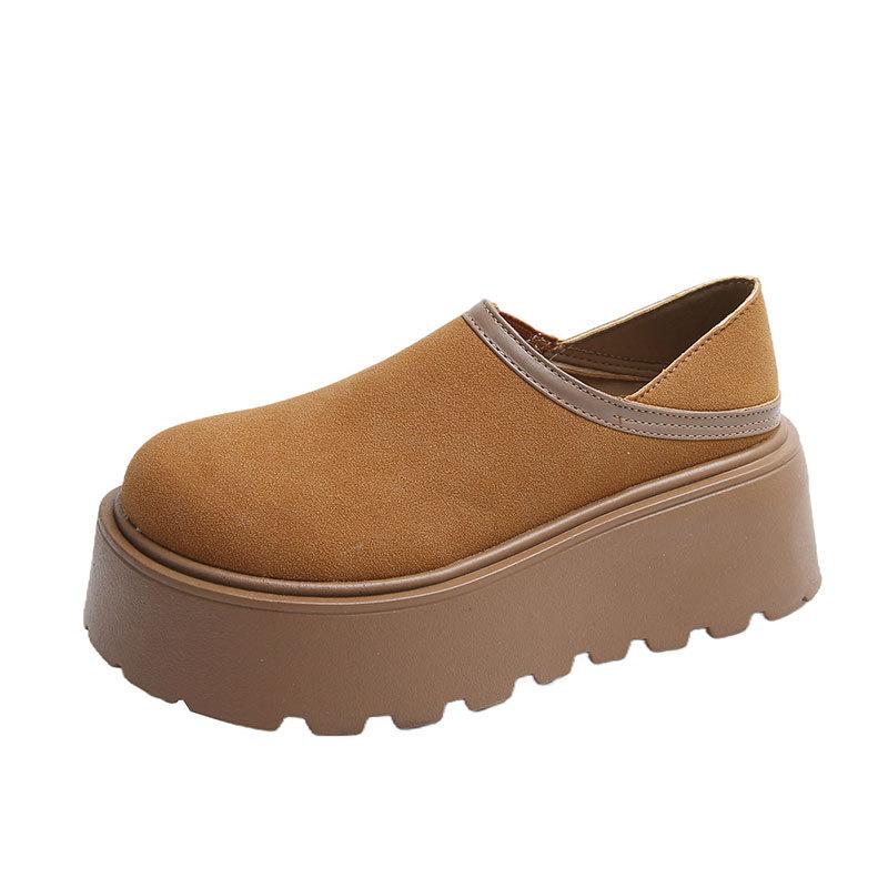 Retro Thick-soled Bag Head and Half Slippers for Women's Outer Wear 2025 New Summer Skirt with One Pedal To Increase the Height of Boken Shoes