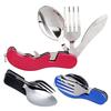 3 In 1 Outdoor Travel Camping Hiking Pocket Folding Spoon Fork Knife