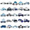 50pcs Cartoon Police Car Stickers: Creative Vehicle, Suitcase & Water Bottle Decorations