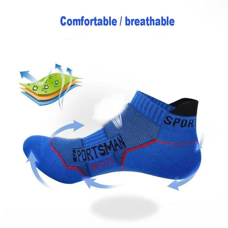 5 Paare/Los Herren Baumwollsocken Sport Atmungsaktiv Knöchel Kurze Socken Feuchtigkeitstransport Schweiß Ableitend Lässig Outdoor Laufen Radfahren Socken