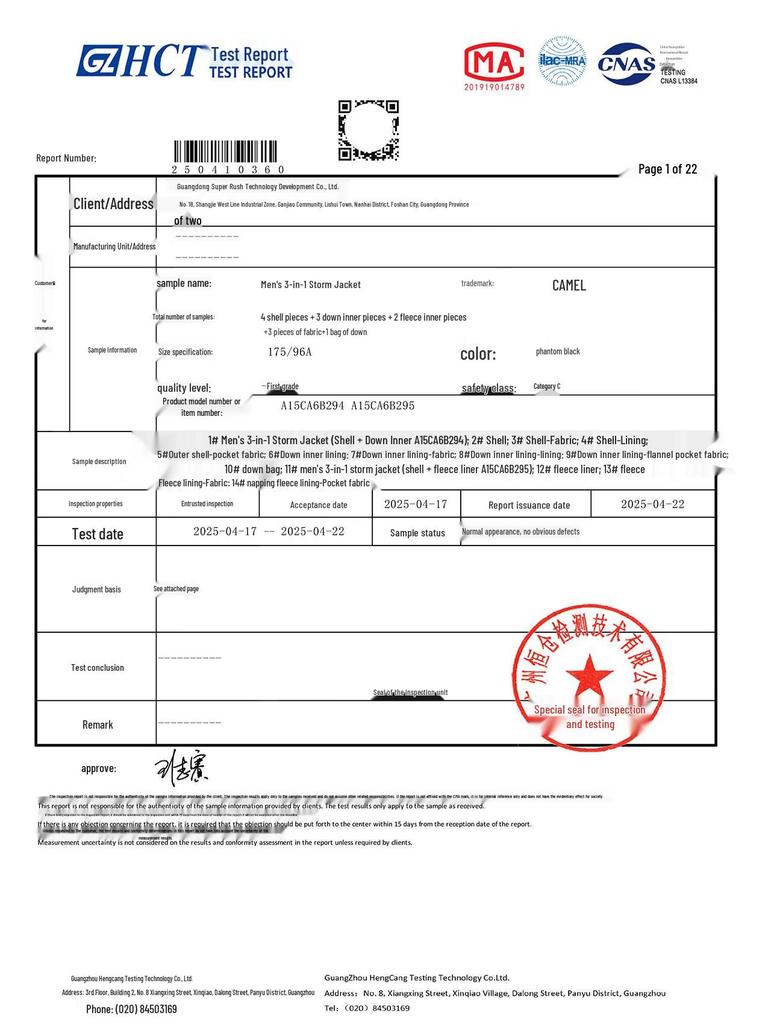 Camel Men's 3-in-1 Snowline Down Mountaineering Jacket