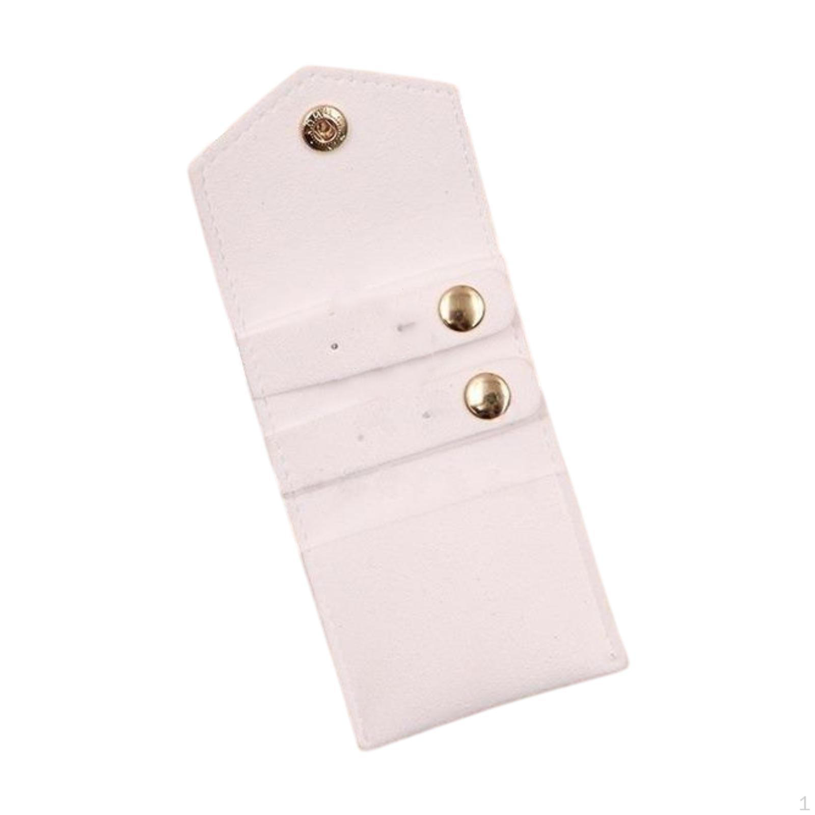 

Compact Jewelry Holder with Buckle for Rings And Earrings білий