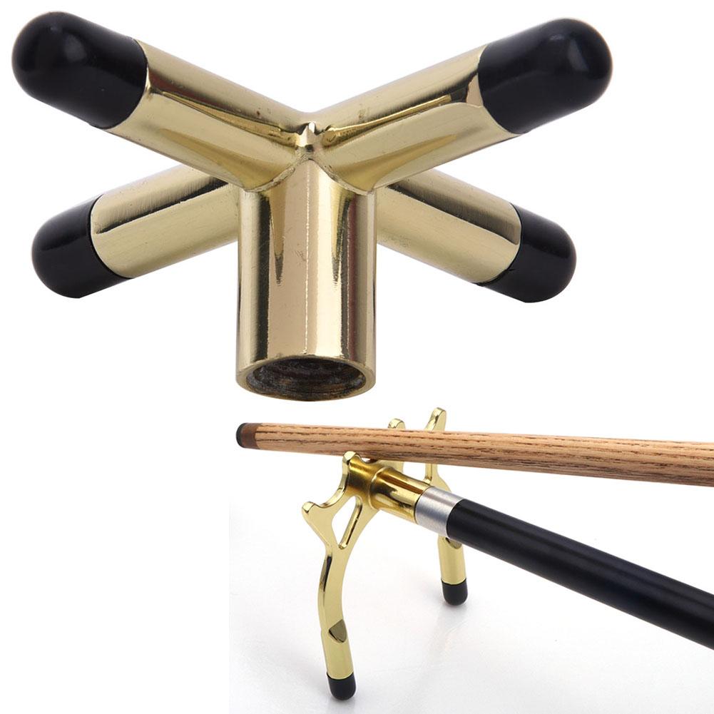 Metall Langlebig Rutschfest Billard Snooker Pool Queue Ablage Brückenkopfhalter Billardzubehör(Kreuz