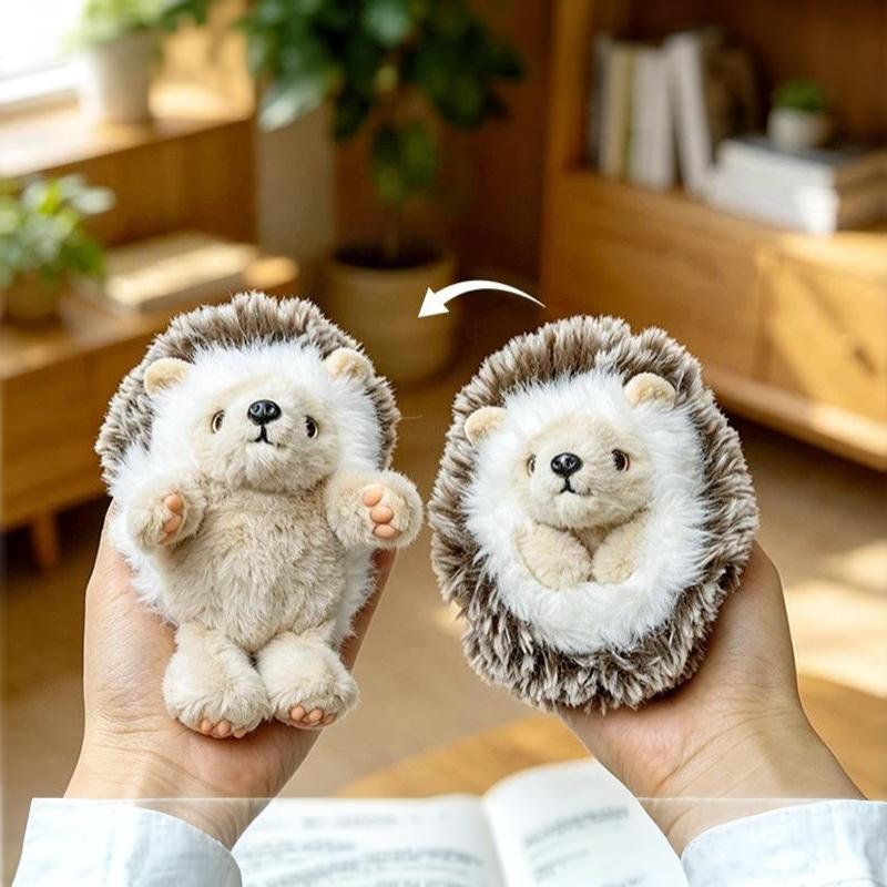 Soft Huggable Hedgehog Plush Ball Toy Stuffed Animal Doll 1Pcs for Kids Bedtime Companion Gift Home Decor