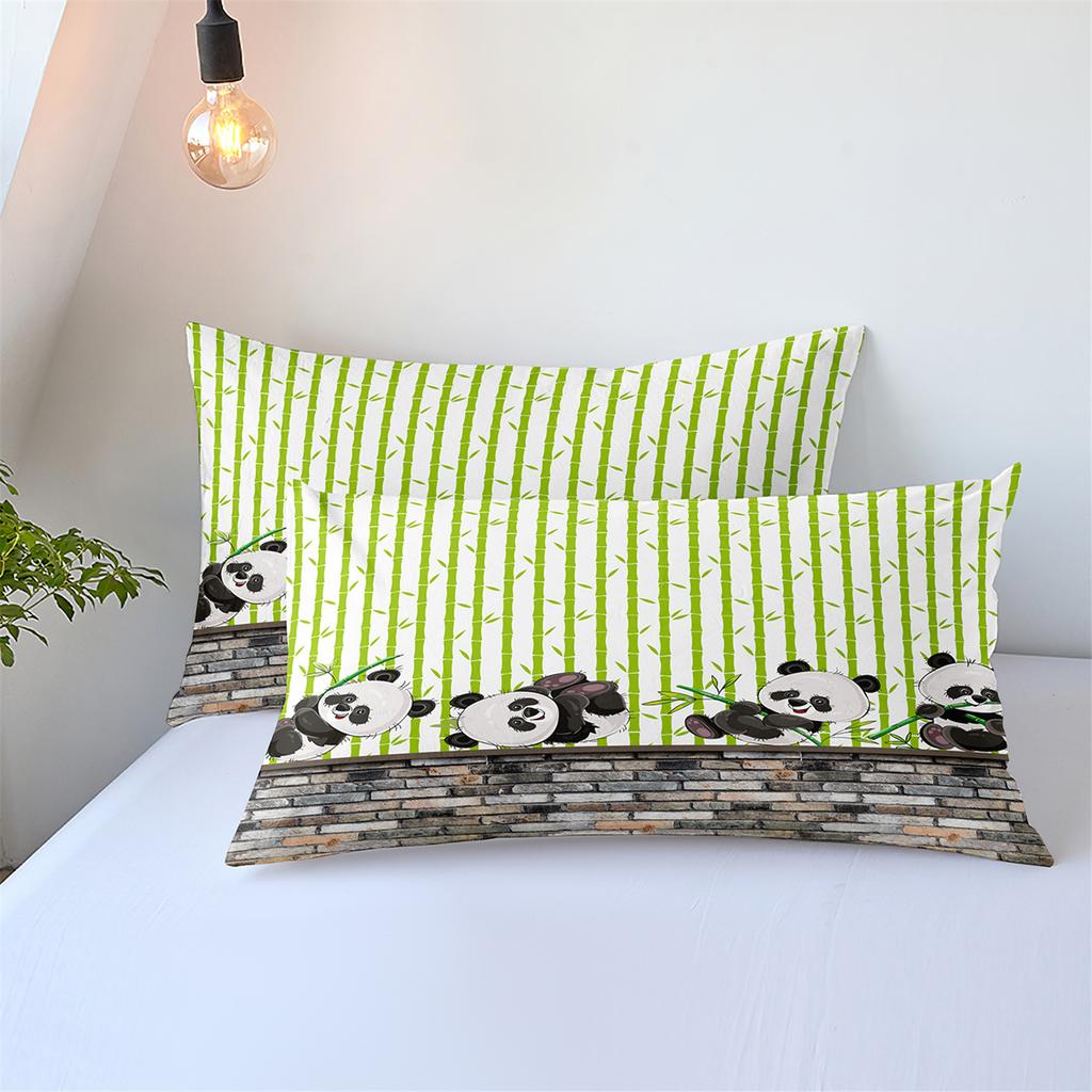 Children'S Cartoon Animal Panda Dog Toy Car Bedding 3D Digital Printing Three-Piece Set