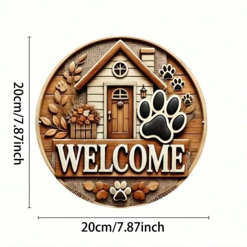 Retro Metal Wall Art Sign Home Decor 20x20cm