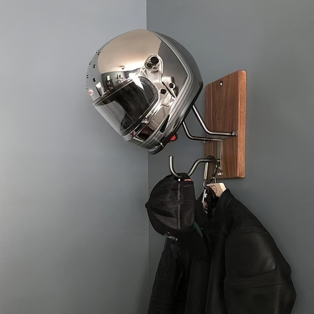 Motorcycle Helmet Holder, Wooden Helmet Hook, Key Hook, Hat Hook, Storage Hook
