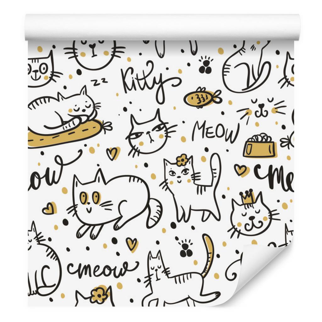 Funny kittens wallpaper for living room and bedroom 50x1000