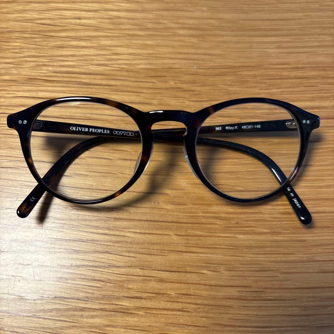 Used OLIVER PEOPLES Riley-K glasses tortoiseshell pattern