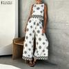 Two Piece Suit Women Sleeveless Print Tank Tops and Long Pants Casual Sets