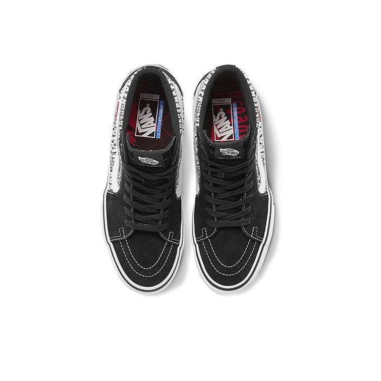 Vans Sk8 Pro High-Top Skateschuhe Graffiti Unisex Sneaker Schwarz Weiß VN0A45JDV0B