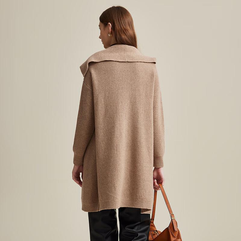 Women's Thickened Lapel Wool Cardigan