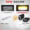 Motorcycle Driving Lights Double Color Lights White/Amber 3 Modes Hi/Lo Beam Sport Front Grille LED Lights with Lens Waterproof for SUV ATV Bike UTV
