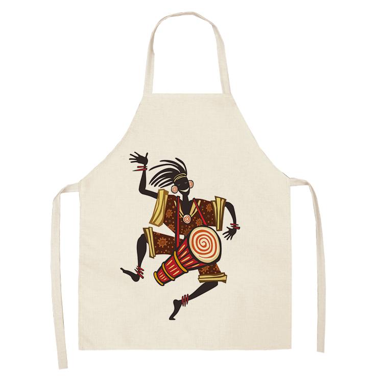 Cooking Baking Apron Home African Women's Pattern Apron Children's House Cleaning Barista Apron Men's and Women's Kitchen Apron