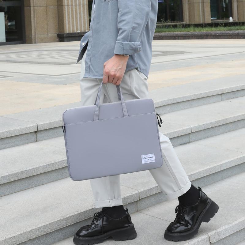New Stylish Solid Color Laptop Bag Simple Versatile Business Laptop Bag Briefcase