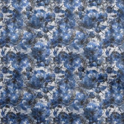Cotton Poplin Blue Fabric Abstract Floral Diy Clothing Quilting Fabric Print Fabric By Yard 42 Inch
