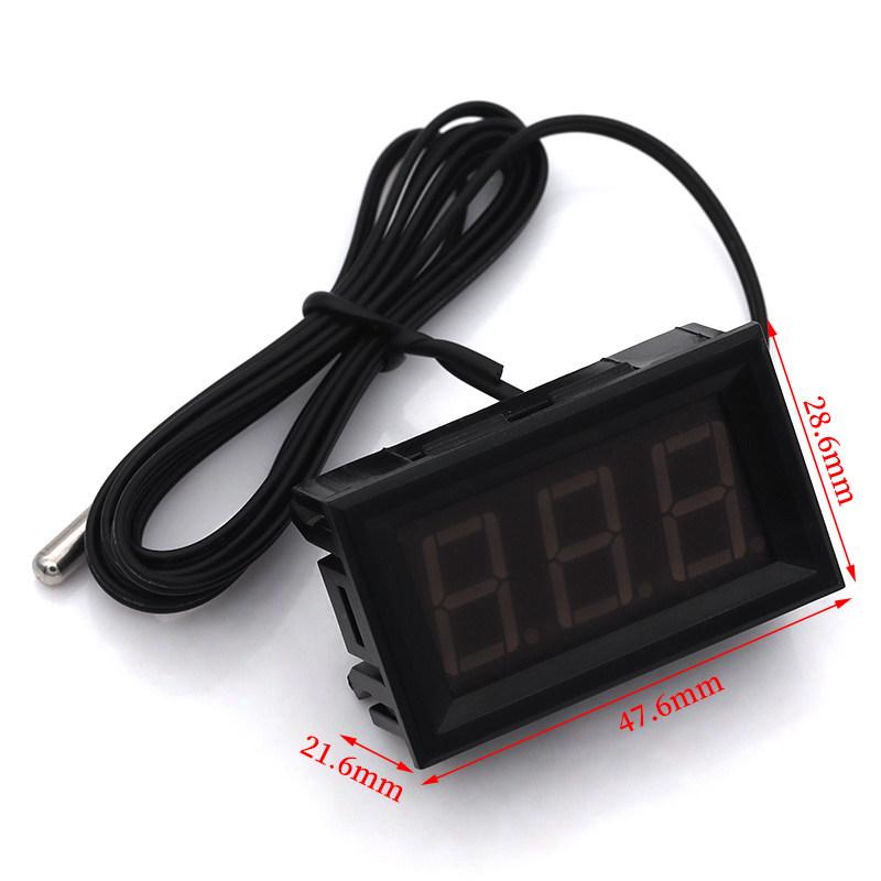 12V Digital Thermometer: Electronic Temperature Gauge for Fish Tanks, Refrigerators, and Water Measuring.