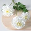 Geranium Flowers UV Resistant Faux Silk Geranium Flower Bouquet with 3 Heads