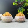 Luminous Multi-Pattern Treasure Basin: Hui, Lotus, Ruyi, Wealth-Attracting - Feng Shui Display for Living Room Wealth Position.