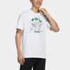 Adidas Neo Logo Print Round Neck Loose T-Shirt Men Tops White H62009
