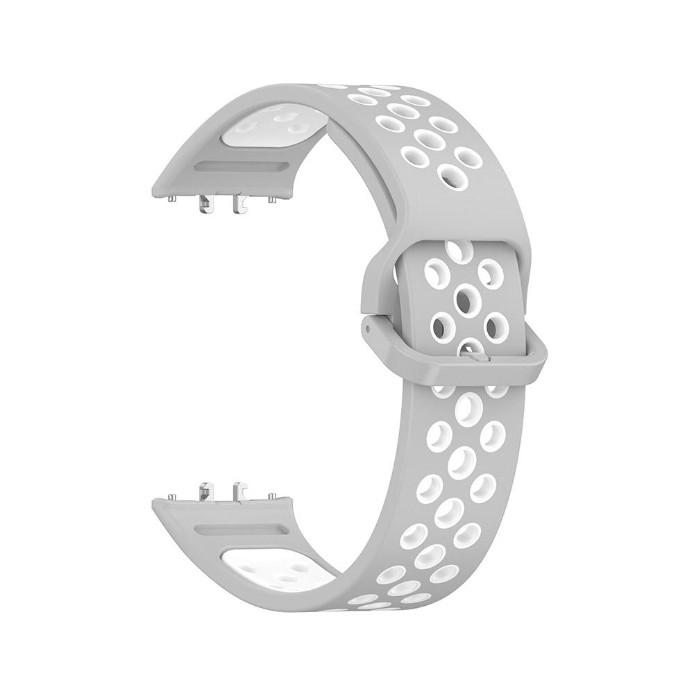 

Силиконовый ремешок для умных часов Samsung Galaxy Fit 3, двухцветный сменный браслет-браслет для Samsung Galaxy Fit3, аксессуары Samsung Galaxy Fit 3 белый/серый