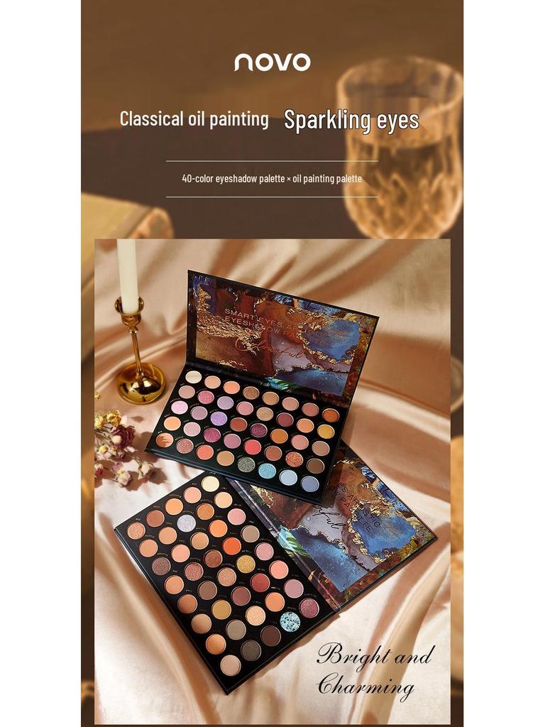 40-Farben Lidschattenpalette in Erdtönen für Anfänger – Perfekt für das tägliche leichte Make-up