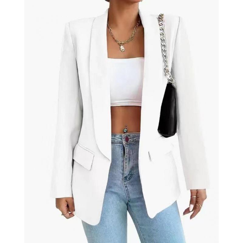 Autumn and Winter Women's Jacket Outerwears Solid Loose Suit Jacket Temperament Commuting Female Clothing