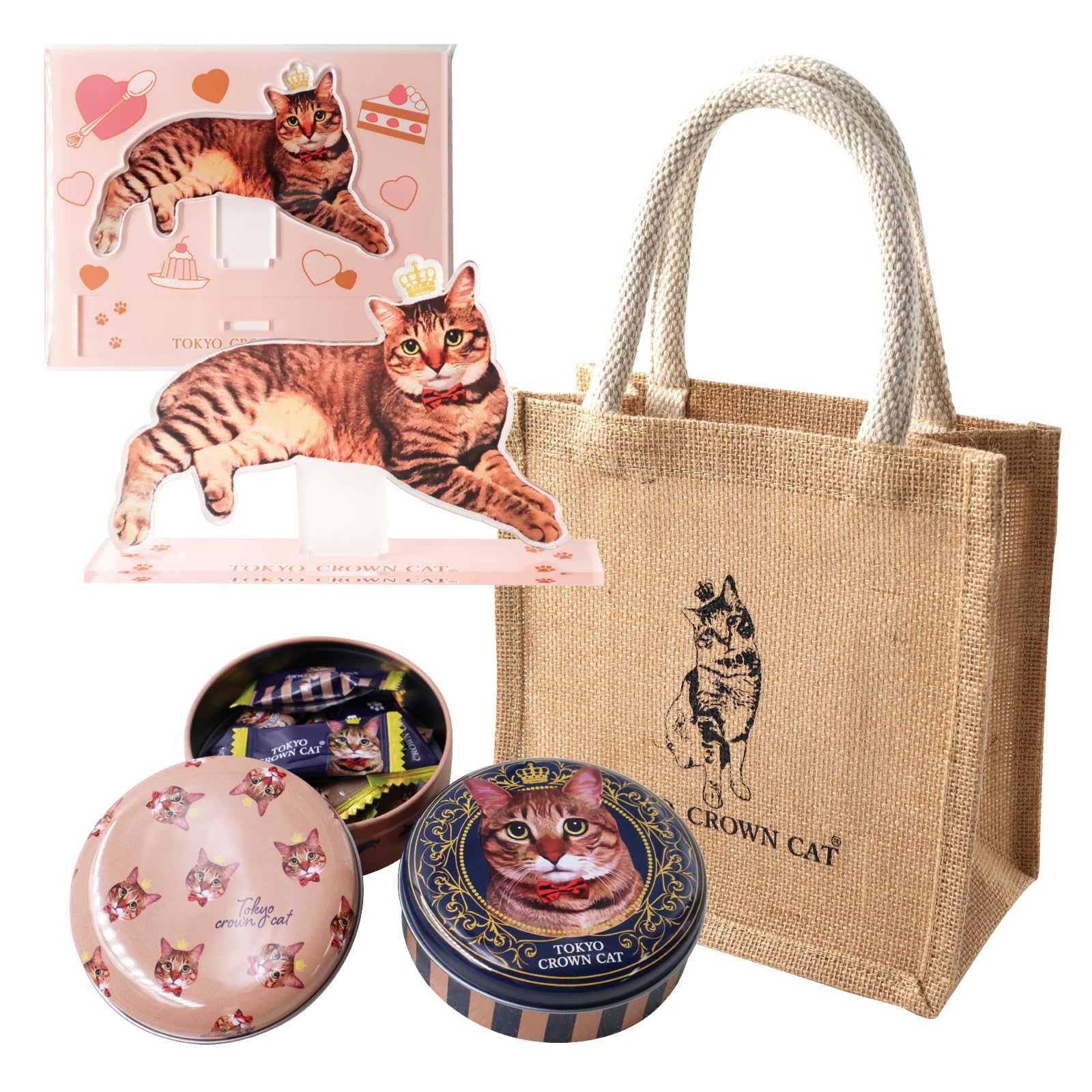 

TOKYO CROWN CAT Токио Кроун Кэт Петит Свит Кэнди Акриловая Подставка Набор Летний Подарок Презент Токийский Сувенир Кот Сладости Подарок Киджитора