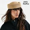 Summer 100% Natural Raffia Straw Berets Hat for Women Luxury Fashion Raffia Sailor Hat Beret Ladies High Quality Designer Cap
