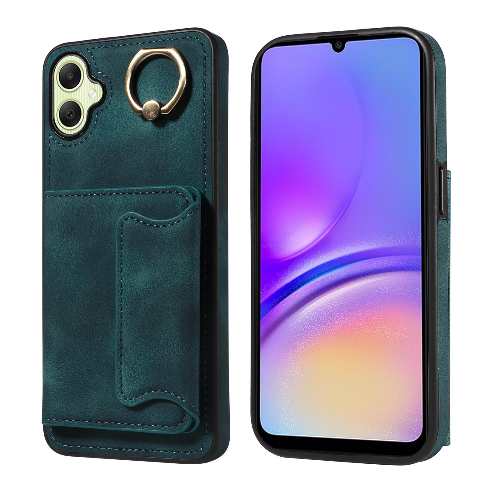 

Для Samsung Galaxy A05, Samsung Galaxy A05s кольцо кронштейн держатель для карт слоты крышка чехол для телефона Samsung Galaxy A05 зелёный