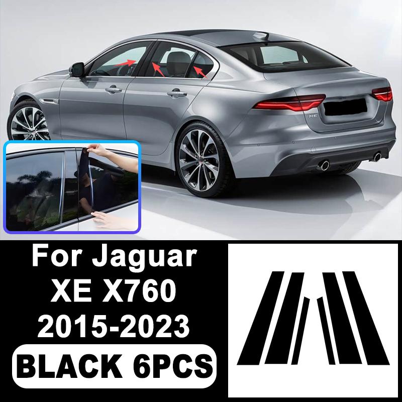 For Jaguar XE X760 2015- B/C Pillar Stickers - PC Window Decorative Trim for Middle Pillar,Car Exterior Accessories 2016