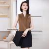 Women's Elegant V-neck Sleeveless Chiffon Blouse