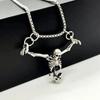 Hip Hop Punk Style Punished Man Skull Pendant Necklace Men Vintage Creative Personalized Necklace
