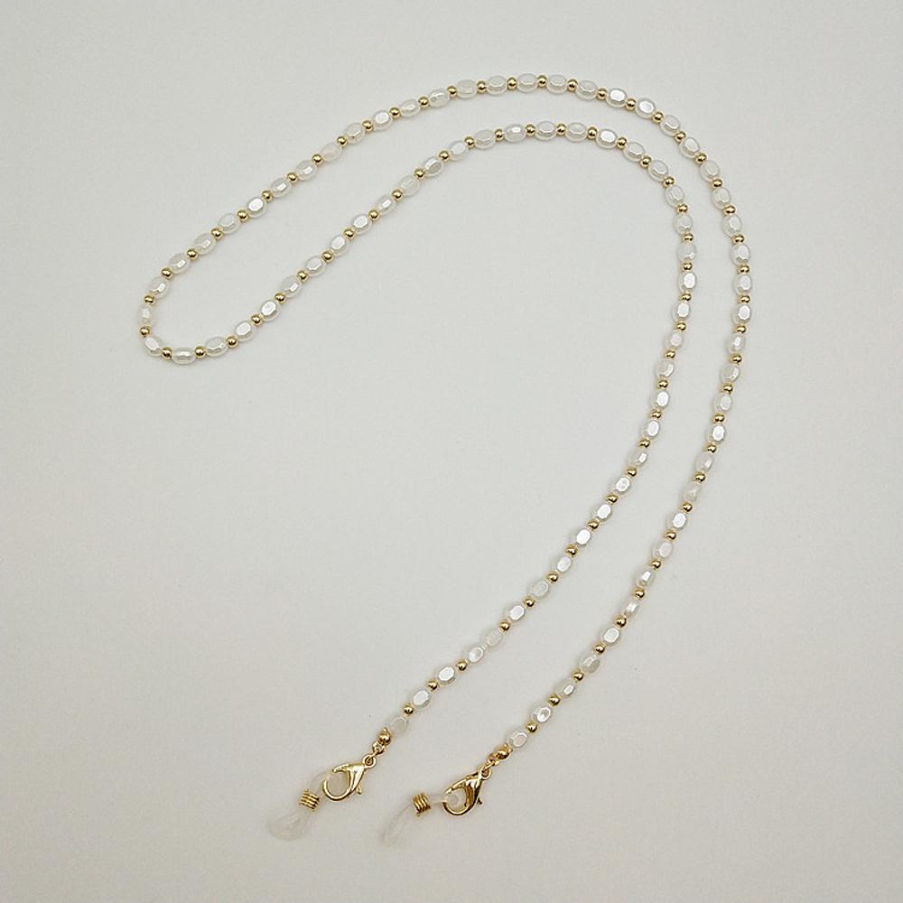 Women Eyewear Jewelry Metal Men Reading Glasses Chain Face Mask Necklace Glasses Clips Pearl Chain