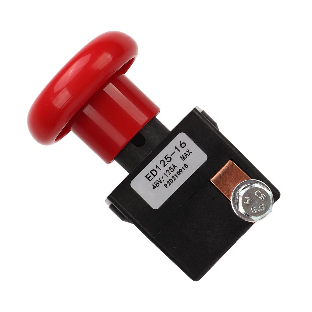 Not-Aus-Schalter 48V 125A Metalllegierung ED125‑16 Stopptaste Passend für die meisten Gabelstapler