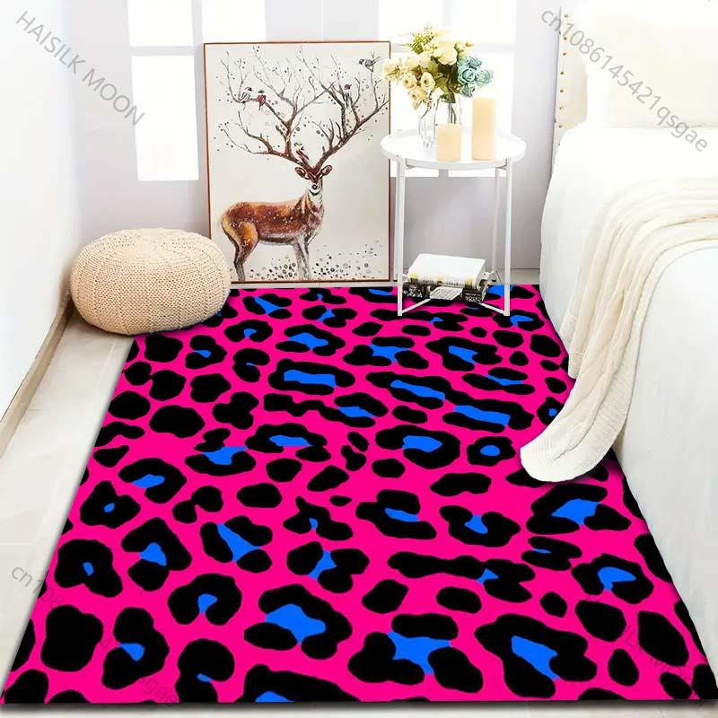 1PC Wild Leopard Print Carpet for Living Room Bedroom Sofa Doormat Decor Sofa Area Rug Non-slip Floor Mat Large Size
