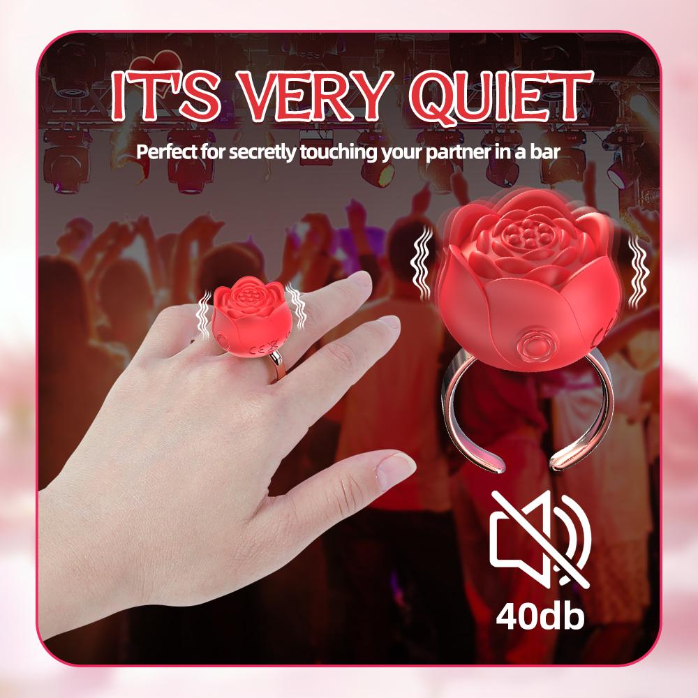 Klitoris Mini Rosenring Vibrator für Frauen 10 Vibrationsmodi Fingerförmiger G-Punkt Nippelmassagegerät Sexy Erwachsenen Tease Spielzeug 18