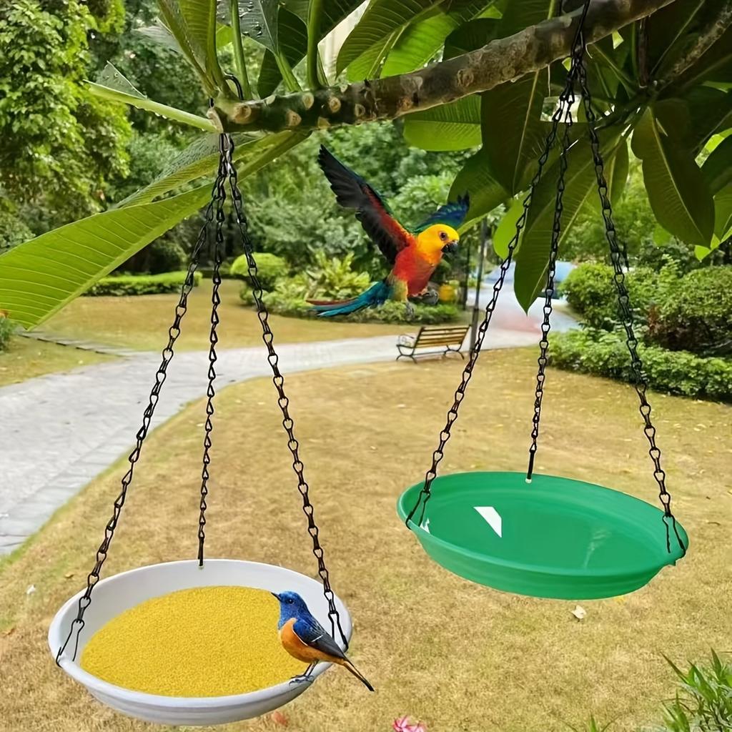 Dual-Purpose Outdoor Bird Feeder & Bird Bath, Hanging Water Dispenser for Garden & Courtyard, Ideal for Bird Watching & Feeding