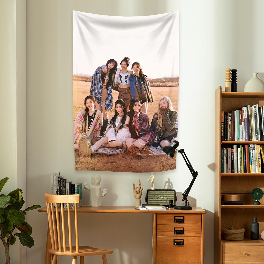 Kpop Girl Group Tapestry B-BABYMONSTERS American Flag Home Decor Wall Hanging Bedroom Dorm Background Fans Gift Concert Banner