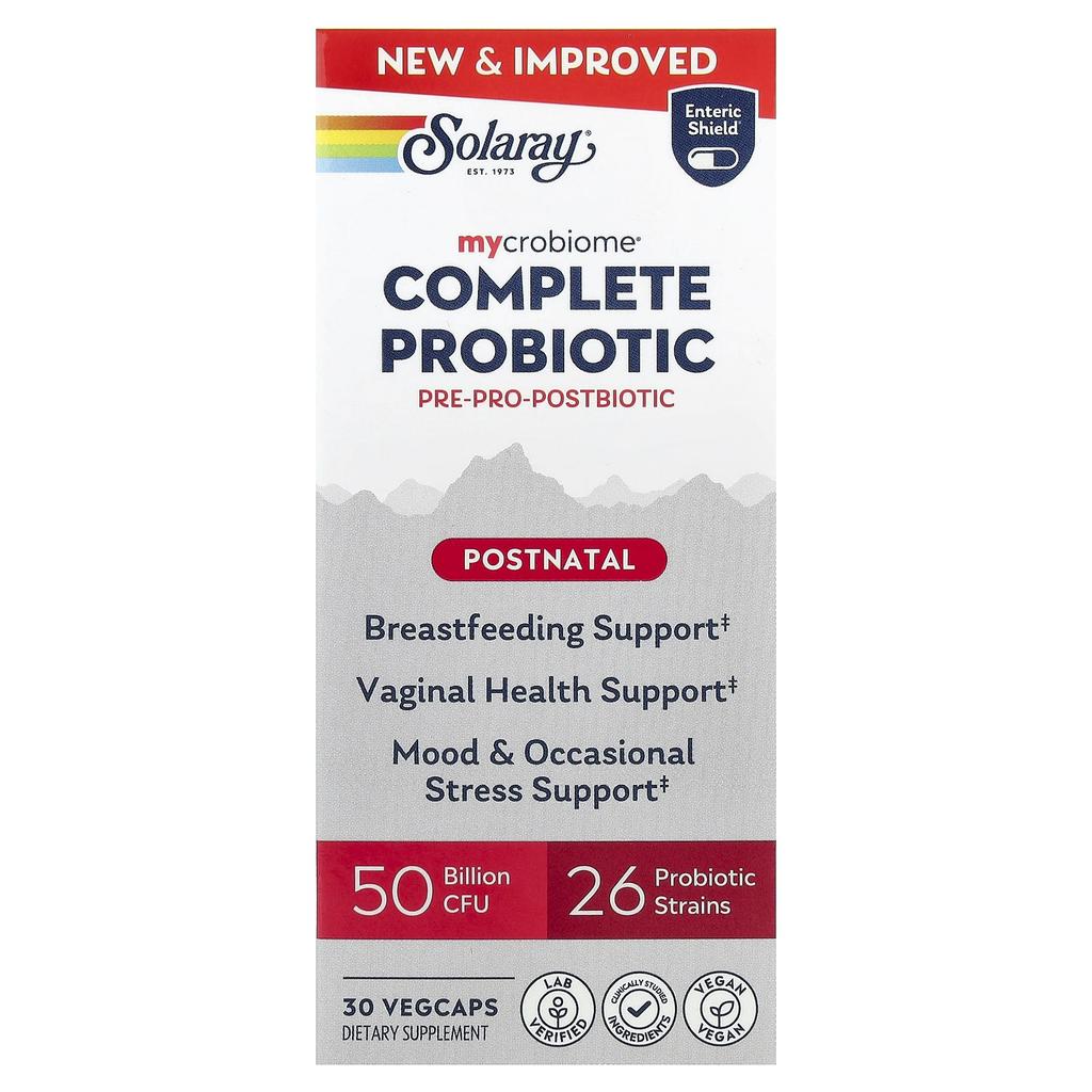 Solaray, Mycrobiome®, Complete Probiotic, Postpartum, 30 Veggie Capsules